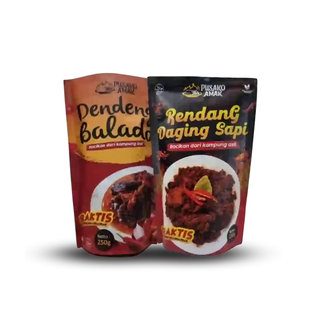 Paket Daging Rendang Dendeng 500 Gram | Pusako Amak