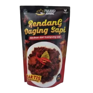 Rendang Daging Sapi Instan 250 Gram Pusako Amak